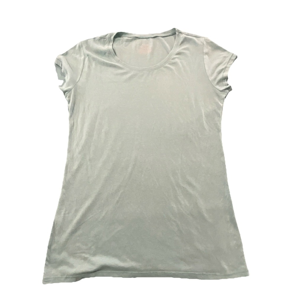 No Boundaries Girls Light Blue Basic T-Shirt L (11-13) Cotton Blend Short Sleeve
